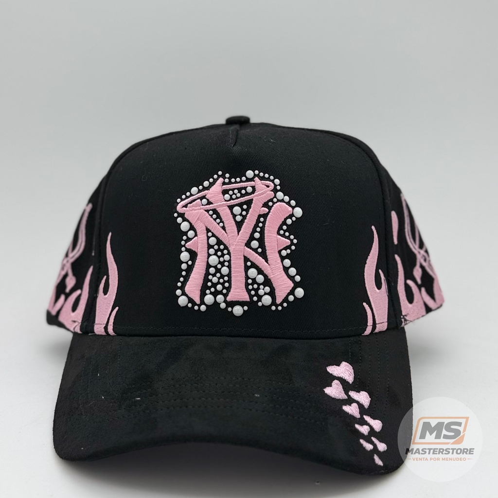 Gorra 31 NY Negra-Rosa