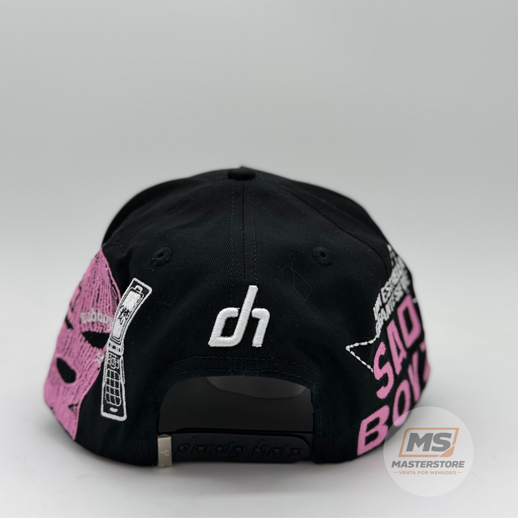 Gorra DH H-Ali Negra-Rosa